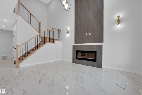 3516 41 Avenue, Beaumont, AB - Indoor With Fireplace