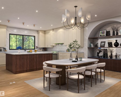9023 90 Street, Edmonton, AB - Indoor Photo Showing Dining Room