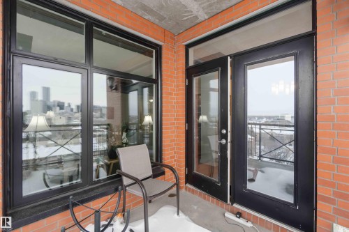 Property entrance featuring brick siding - 1101 9020 Jasper Avenue, Edmonton, AB -  Photo Showing Other Room