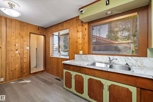 9911 149 Street, Edmonton, AB - Indoor Photo Showing Kitchen With Double Sink