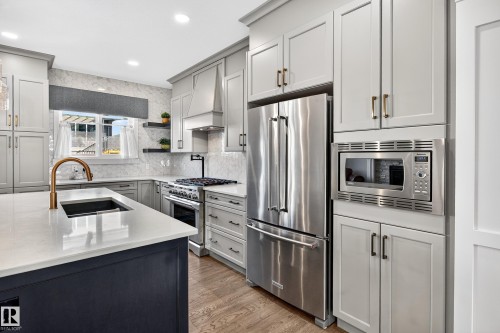 1411 25 Street, Edmonton, AB - Indoor Photo Showing Kitchen With Stainless Steel Kitchen With Upgraded Kitchen