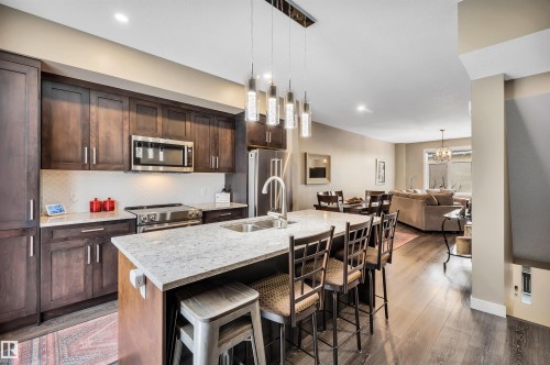 87 600 Bellerose Drive, St. Albert, AB - Indoor Photo Showing Kitchen With Stainless Steel Kitchen With Double Sink With Upgraded Kitchen
