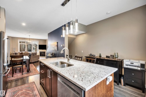87 600 Bellerose Drive, St. Albert, AB - Indoor Photo Showing Kitchen With Double Sink With Upgraded Kitchen