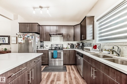 671 Lewis Green Drive, Edmonton, AB - Indoor Photo Showing Kitchen With Double Sink With Upgraded Kitchen
