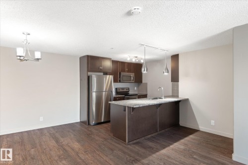 316 4008 Savaryn Drive, Edmonton, AB - Indoor Photo Showing Kitchen With Stainless Steel Kitchen With Double Sink