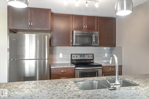 316 4008 Savaryn Drive, Edmonton, AB - Indoor Photo Showing Kitchen With Stainless Steel Kitchen With Upgraded Kitchen