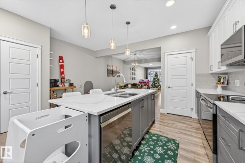 1318 Siskin Wynd, Edmonton, AB - Indoor Photo Showing Kitchen With Double Sink