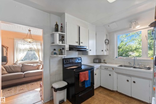 11022 110 Avenue, Edmonton, AB - Indoor Photo Showing Kitchen With Double Sink