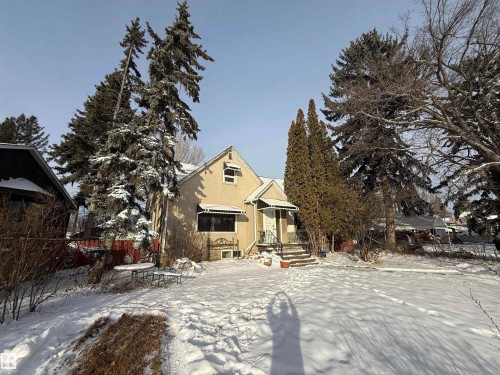 View of front of property with stucco siding - 11022 110 Avenue, Edmonton, AB - Outdoor