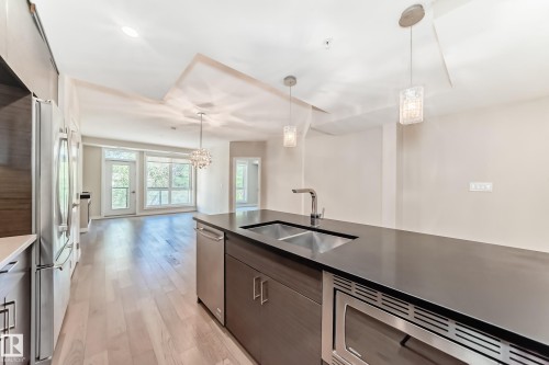 205 11710 87 Avenue, Edmonton, AB - Indoor Photo Showing Kitchen With Double Sink