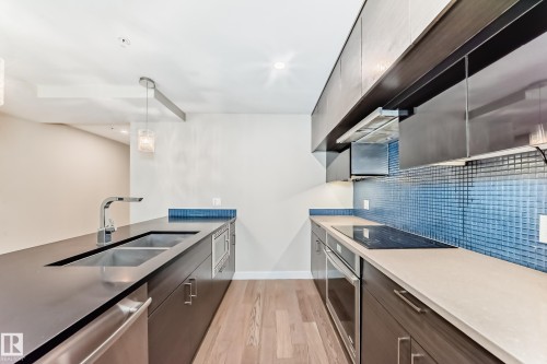 205 11710 87 Avenue, Edmonton, AB - Indoor Photo Showing Kitchen With Double Sink With Upgraded Kitchen