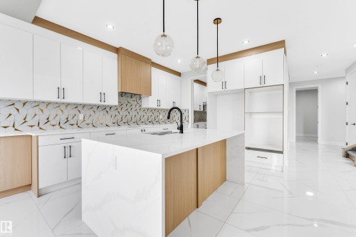 4306 36 Street, Beaumont, AB - Indoor Photo Showing Kitchen With Upgraded Kitchen