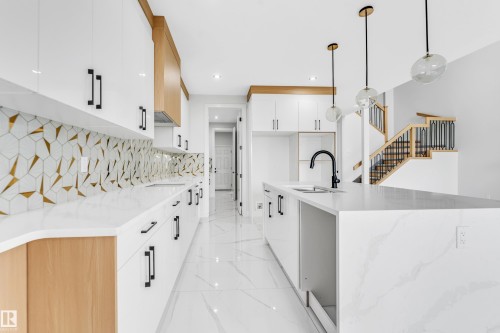 4306 36 Street, Beaumont, AB - Indoor Photo Showing Kitchen With Upgraded Kitchen