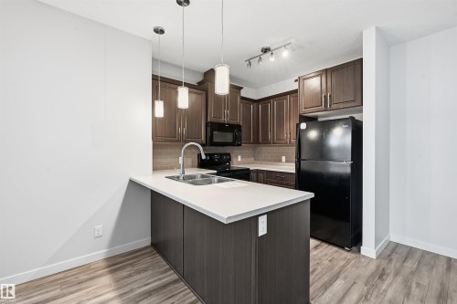 307 812 Welsh Drive, Edmonton, AB - Indoor Photo Showing Kitchen With Double Sink