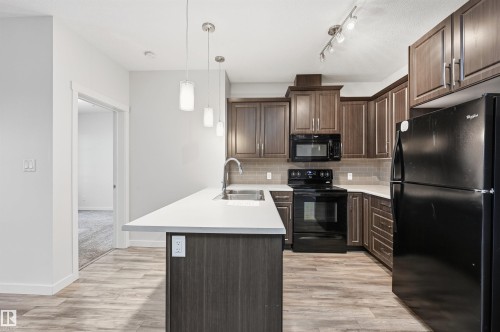 307 812 Welsh Drive, Edmonton, AB - Indoor Photo Showing Kitchen With Double Sink