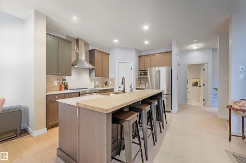 9720 223 Street, Edmonton, AB - Indoor Photo Showing Kitchen With Double Sink With Upgraded Kitchen