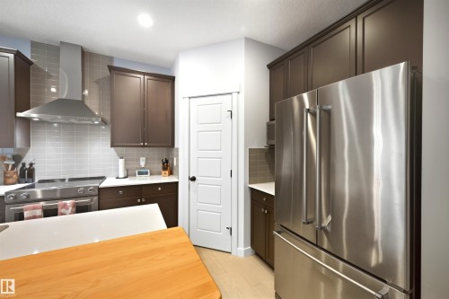 9720 223 Street, Edmonton, AB - Indoor Photo Showing Kitchen With Stainless Steel Kitchen