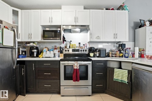 10436 154 Street, Edmonton, AB - Indoor Photo Showing Kitchen With Stainless Steel Kitchen With Upgraded Kitchen