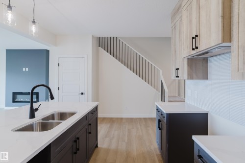 143 Catria Point(E), Sherwood Park, AB - Indoor Photo Showing Kitchen With Double Sink