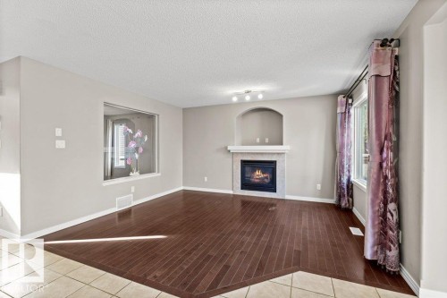 7011 Strom Lane, Edmonton, AB - Indoor With Fireplace