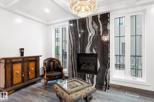 11833 102 Avenue, Edmonton, AB - Indoor With Fireplace