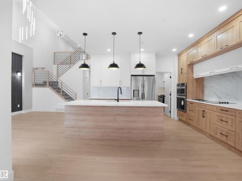 6009 Naden Landing Landing, Edmonton, AB - Indoor Photo Showing Kitchen With Upgraded Kitchen