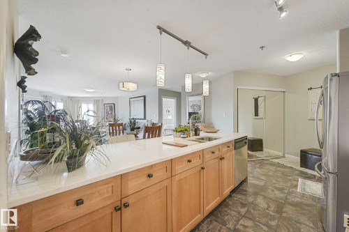 402 530 Hooke Road, Edmonton, AB - Indoor Photo Showing Kitchen With Double Sink