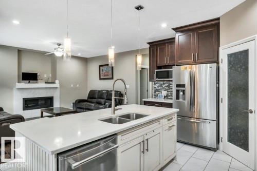 5121 1B Avenue, Edmonton, AB - Indoor Photo Showing Kitchen With Double Sink With Upgraded Kitchen