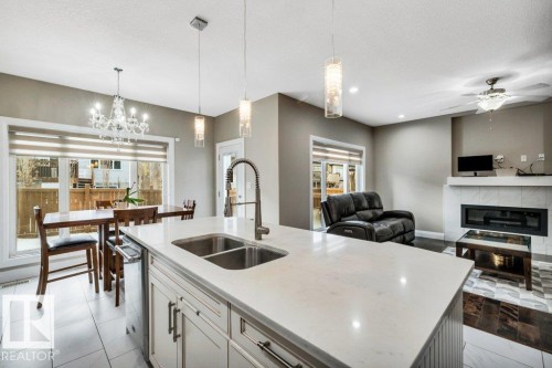 5121 1B Avenue, Edmonton, AB - Indoor Photo Showing Kitchen With Double Sink With Upgraded Kitchen