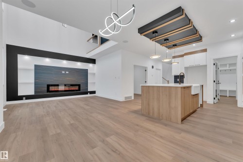 209 Basin Court, Leduc, AB - Indoor With Fireplace