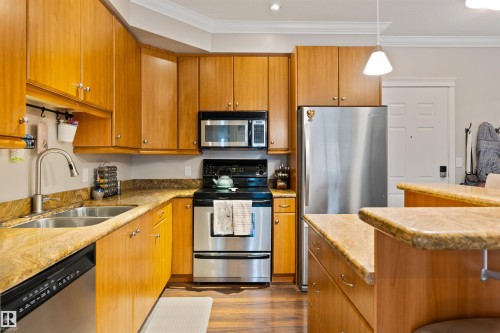 202 10116 80 Avenue, Edmonton, AB - Indoor Photo Showing Kitchen With Double Sink