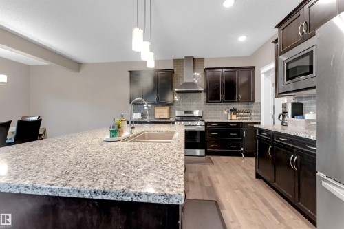 1347 Watt Drive, Edmonton, AB - Indoor Photo Showing Kitchen With Upgraded Kitchen