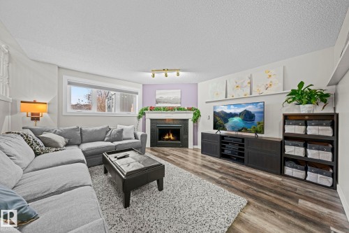 5104 191 Street, Edmonton, AB - Indoor Photo Showing Living Room With Fireplace
