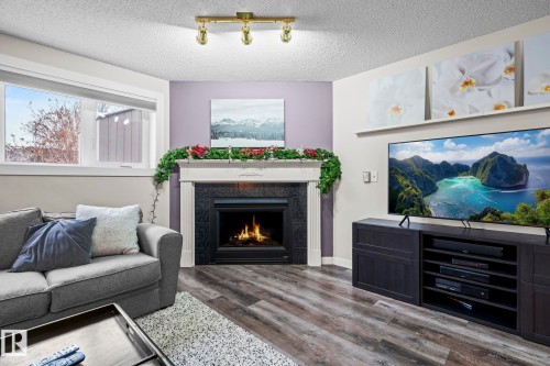 5104 191 Street, Edmonton, AB - Indoor Photo Showing Living Room With Fireplace