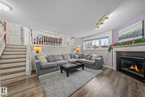 5104 191 Street, Edmonton, AB - Indoor Photo Showing Living Room With Fireplace