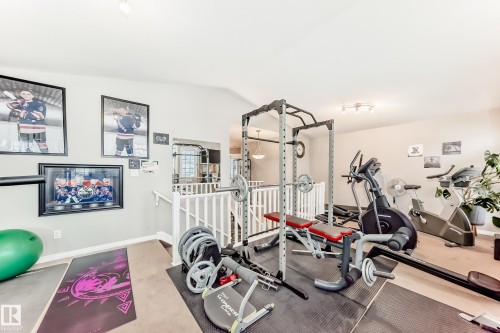 25 Woodbridge Link, Fort Saskatchewan, AB - Indoor Photo Showing Gym Room