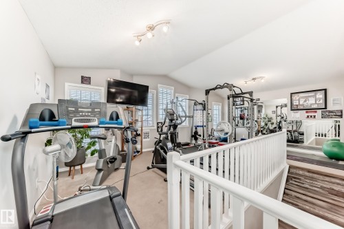 25 Woodbridge Link, Fort Saskatchewan, AB - Indoor Photo Showing Gym Room