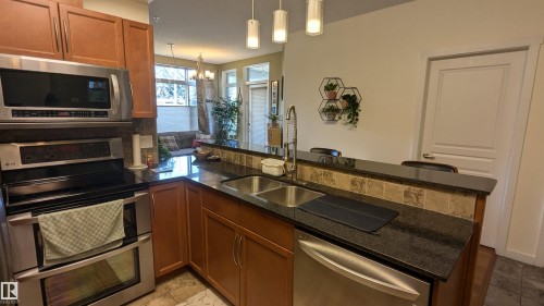 203 11140 68 Avenue, Edmonton, AB - Indoor Photo Showing Kitchen With Double Sink