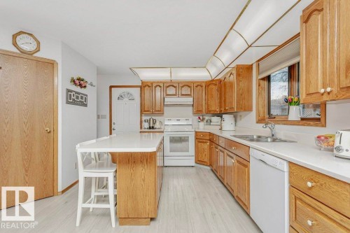 13020 157 Avenue Nw, Edmonton, AB - Indoor Photo Showing Kitchen With Double Sink