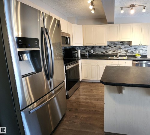 5424 204 Street, Edmonton, AB - Indoor Photo Showing Kitchen With Stainless Steel Kitchen With Double Sink