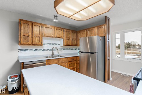 5020 147 Street, Edmonton, AB - Indoor Photo Showing Kitchen With Double Sink