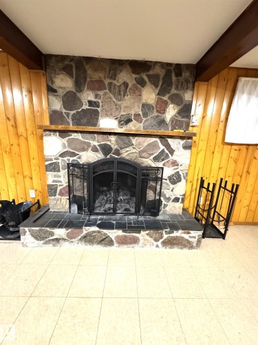 5015 47 Ave, Onoway, AB - Indoor With Fireplace