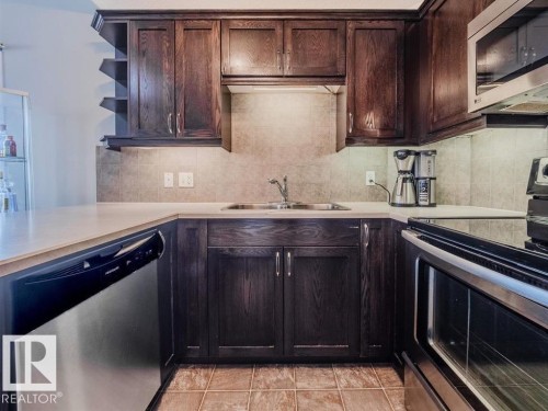 1306 7339 South Terwillegar Drive, Edmonton, AB - Indoor Photo Showing Kitchen With Double Sink