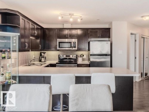1306 7339 South Terwillegar Drive, Edmonton, AB - Indoor Photo Showing Kitchen With Double Sink