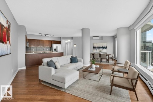 3002 10152 104 Street, Edmonton, AB - Indoor Photo Showing Living Room