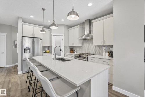 1222 164A Street, Edmonton, AB - Indoor Photo Showing Kitchen With Double Sink With Upgraded Kitchen