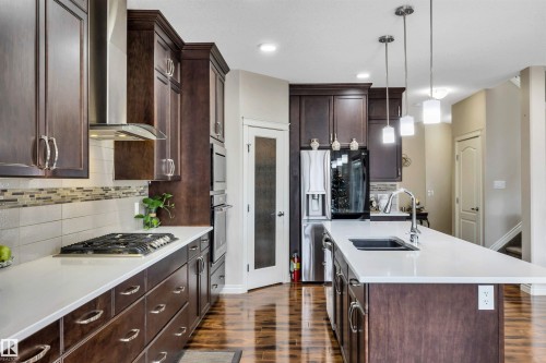5512 Allbright Square, Edmonton, AB - Indoor Photo Showing Kitchen With Double Sink With Upgraded Kitchen