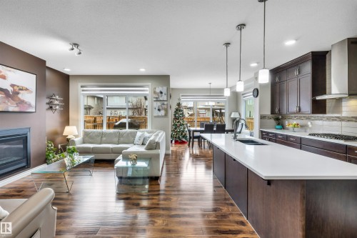 5512 Allbright Square, Edmonton, AB - Indoor Photo Showing Living Room With Fireplace