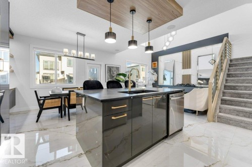 4012 40 Street, Beaumont, AB - Indoor Photo Showing Kitchen With Upgraded Kitchen