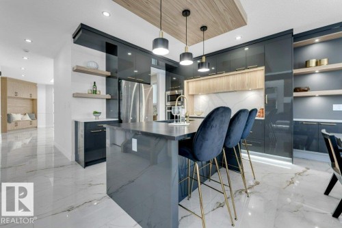 4012 40 Street, Beaumont, AB - Indoor Photo Showing Kitchen With Upgraded Kitchen